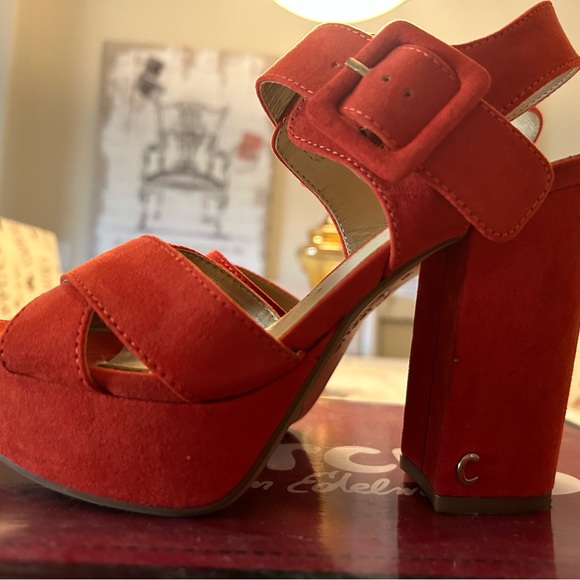 CLEARANCE! CIRCUS BY SAM EDELMAN “KAYLOR” CANDY RED PLATFORM SHOES/BOX SIZE 6 - Picture 7 of 11